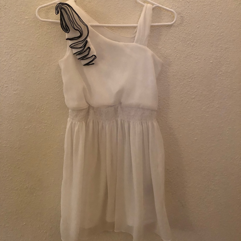 White midi dress